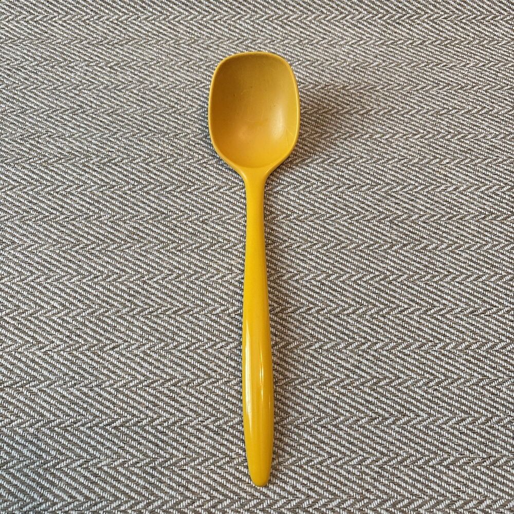 Hutzler‎ Yellow Melamine 11-3/4 Inch Serving Spoon - Thailand #526